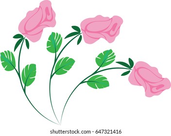 three rose icon design