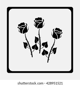 Three roses illustration 