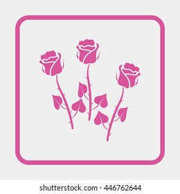 Three roses illustration.