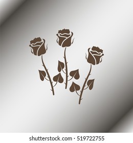 Three roses illustration.