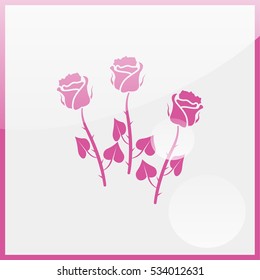 Three roses illustration.