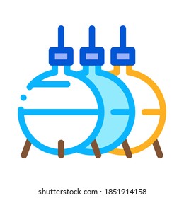 three round gas cystens icon vector. three round gas cystens sign. color symbol illustration