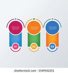 Three Rounded Columns Infographic Template Design. Business Concept Info Graph With 3 Options, Steps Or Processes. Vector Visualization Can Be Used For Workflow Layout, Diagram, Annual Report, Web