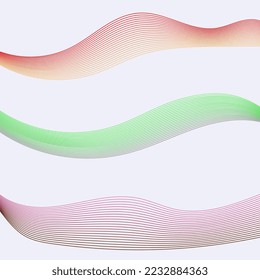 three rows of beautiful lines - the 1st column is red, the 2nd is green and the 3rd is burgundy