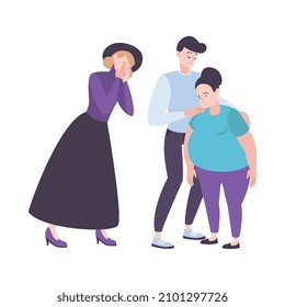 Tres tristes lágrimas de duelo por la gente de fondo blanco ilustraciones vectoriales aisladas