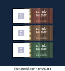 Three Sales Banners with stripes .