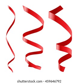 Three satin red tapes.