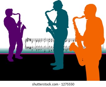 Three Sax Players