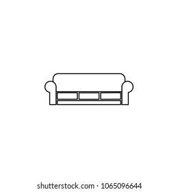 three seater sofa icon. Element of furniture for mobile concept and web apps. Thin line  icon for website design and development, app development. Premium icon on white background