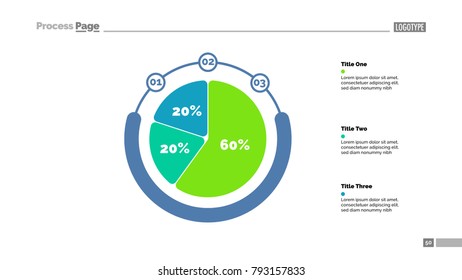 Three Sectors Pie Chart Slide Template