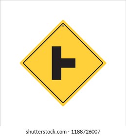 Three separate traffic sign isolated on white background