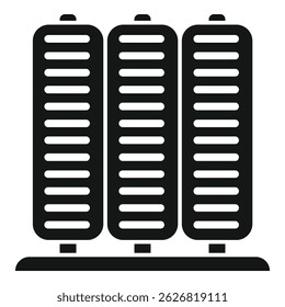 Three server towers are overheating, indicating a need for a robust cooling system in a data center environment