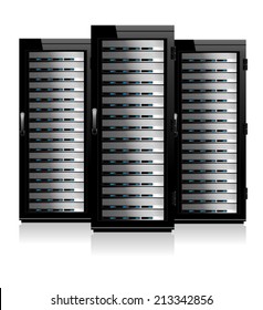 Three Servers - Server in Cabinets