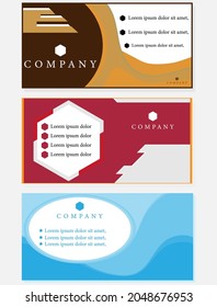 three sets of business card background vector designs