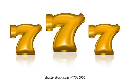 Three sevens, gold