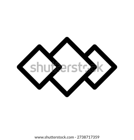 Three Shapes Icon Vector Symbol Design Illustration