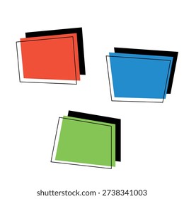 three sheets for inscription in a black frame