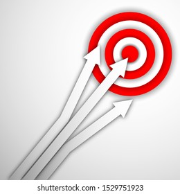 Three shooters aim for the target. Of the three arrows, only one reaches the target first.