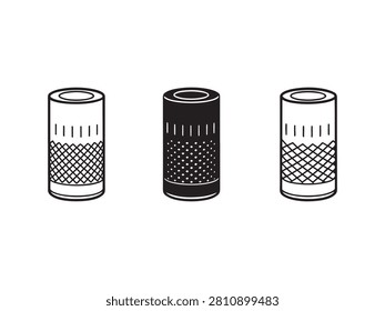 Three shotgun shells in different designs on white background