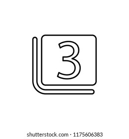 Three sign icon. Element of image sign for mobile concept and web apps illustration. Thin line icon for website design and development, app development. Premium icon