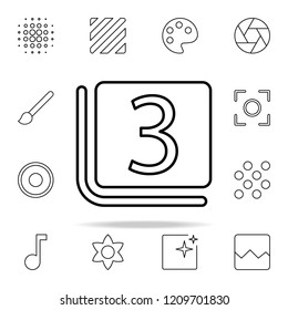Three sign icon. Image icons universal set for web and mobile