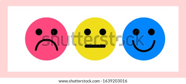 three simple emoticon,\
sad neutral happy