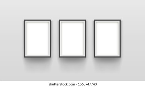 Three Simple Frames On Grey