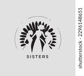 Three sisters Logo Vector Illustration
