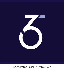 three six and five numbers logo vector