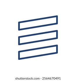Three slashes icon Outline icon sign