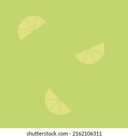 Three slices of lemon on a light background