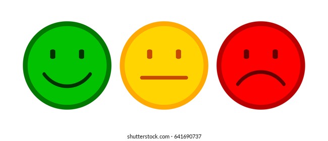 Three smilies - stock vector