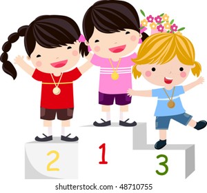 509 Children Podium Sport Medal Images, Stock Photos & Vectors 