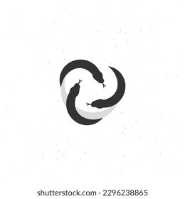 three snake and ball logo design inspiration