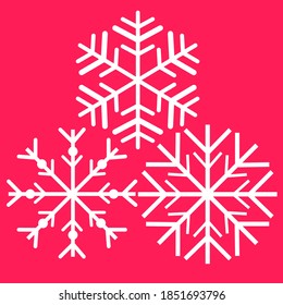 three snow vectors for december