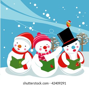 three snowman singer,Carolers