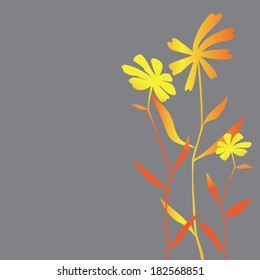 three solar flowers