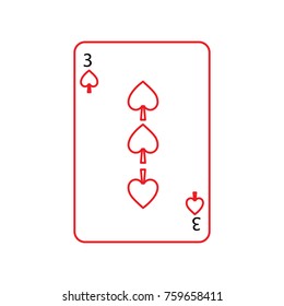 three of spades french playing cards related icon icon image 