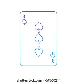 three of spades french playing cards related icon icon image 