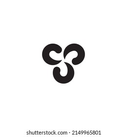 Drei Splint rotierende Buchstaben Y einfaches Symbol Logo Vektorgrafik