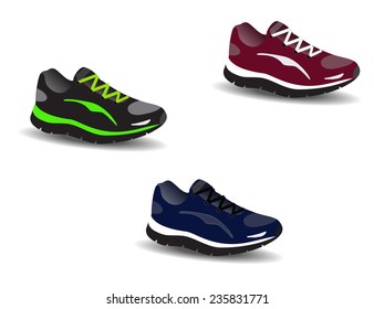 Three sport shoes
