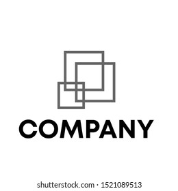 Three square abstract logo design