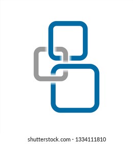 three square vector for logo template