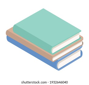 three stack books on white