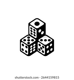 three stacks of dice cube