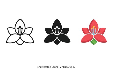 Three stages water lily