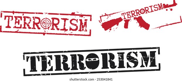Three stamps 'Terrorism'