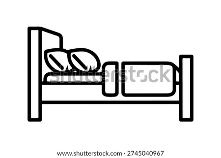 Three Star Hotel Building Vector Icon for Hospitality