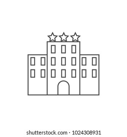 three star hotel icon. Element for mobile concept and web apps. Thin line  icon for website design and development, app development. Premium icon on white background