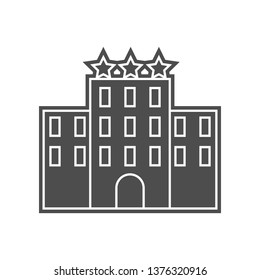 three star hotel icon. Element of minimalistic for mobile concept and web apps icon. Glyph, flat icon for website design and development, app development